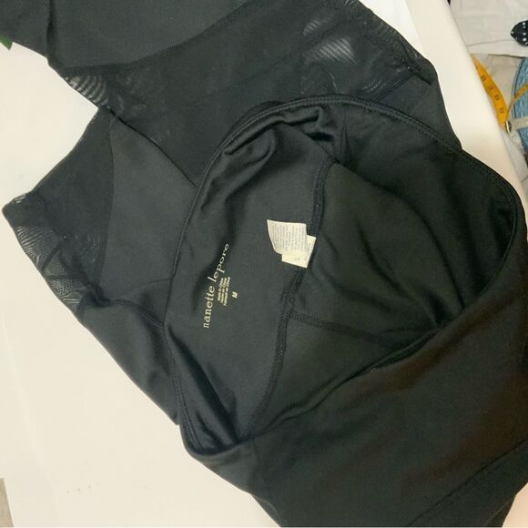 Nanette Lepore Mesh Black Leggings size M - Picture 8 of 8
